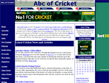 Tablet Screenshot of abcofcricket.com